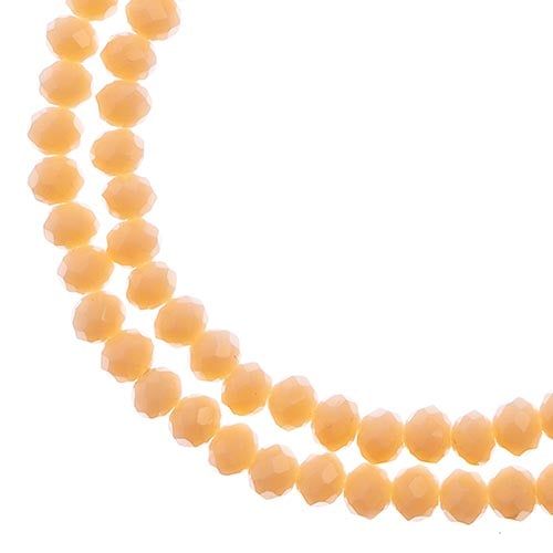 Rondelle 2 Strand 7in (apx110pcs) 3x4mm Opaque Cream