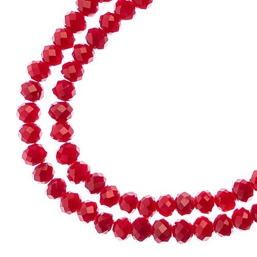 Rondelle 2 Strand 7in (apx110pcs) 3x4mm Opaque Red