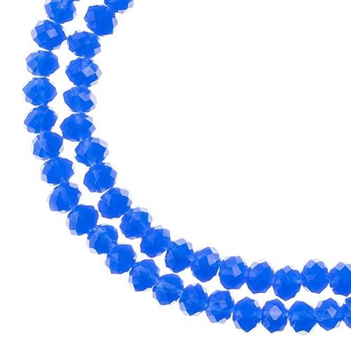 Rondelle 2 Strand 7in (apx110pcs) 3x4mm Opaque Dark Sapphire