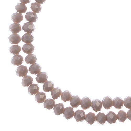 Rondelle 2 Strand 7in (apx110pcs) 3x4mm Opaque Grey