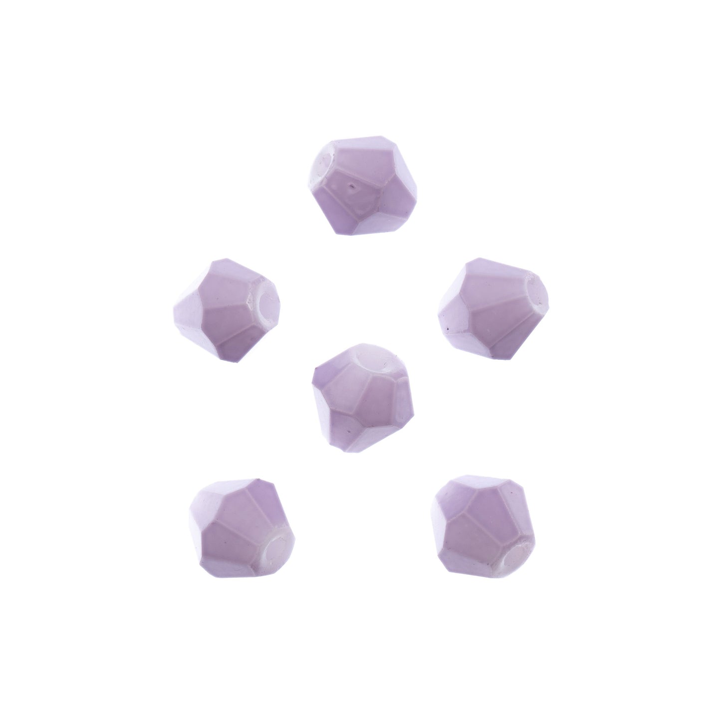 Bicone 2Strand 7in (apx64pcs) 6mm Opaque Mauve