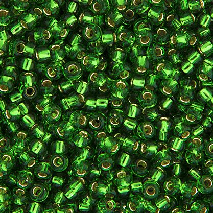 11/0 APX.22g green silver lined (0016V)