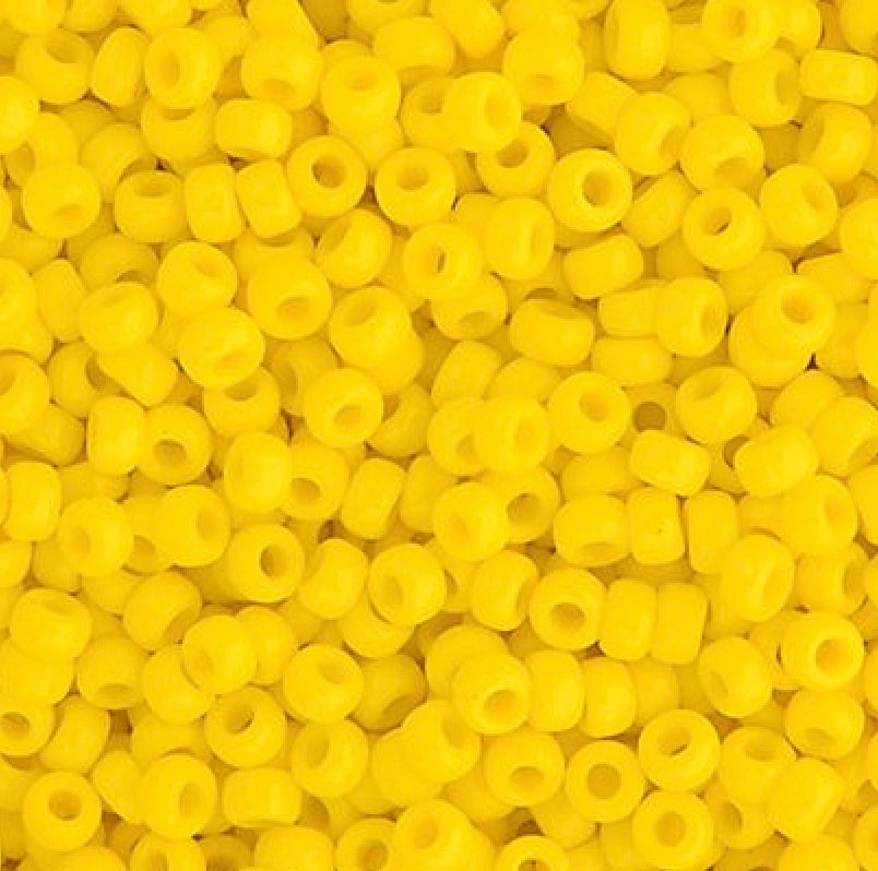 11/0 miyuki seed bead Yellow op apx 22g (0404V)