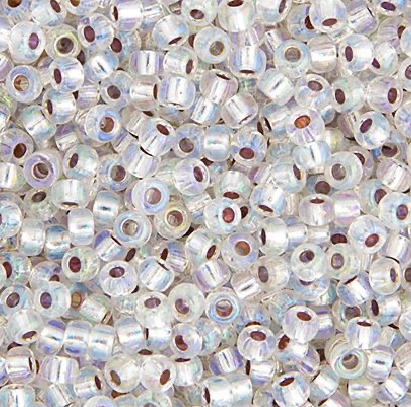 11/0 apx.22g Crystal Silver Lined AB (1001V)