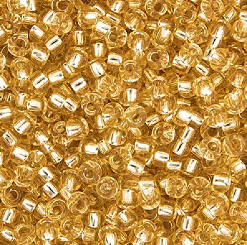 11/0 apx.22g Lt.Gold Silver Lined (0002V)