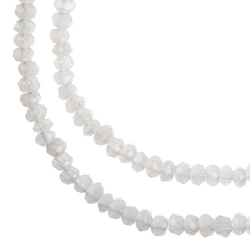 Rondelle 2 Strand 7in 1.5x2.5mm Opaque White