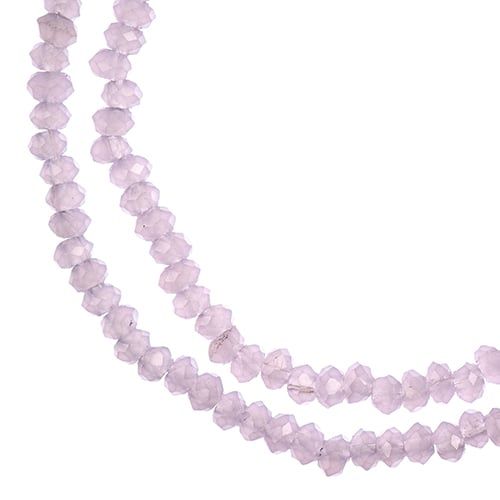 Rondelle 2 Strand 7in 1.5x2.5mm Opaque Pink