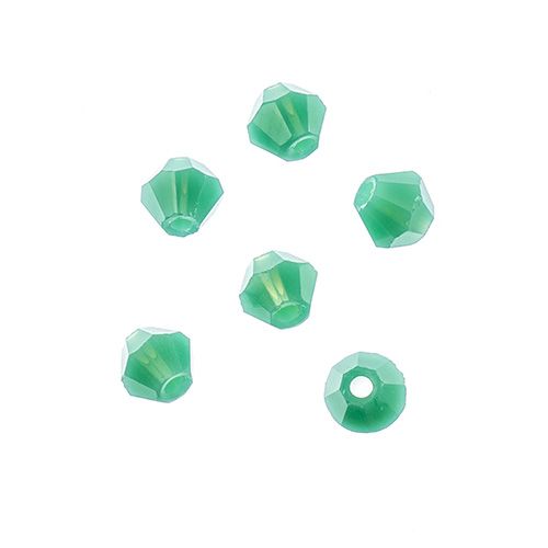 Bicone 2Strand 7in (apx96pcs) 4mm Opaque Turquoise Green