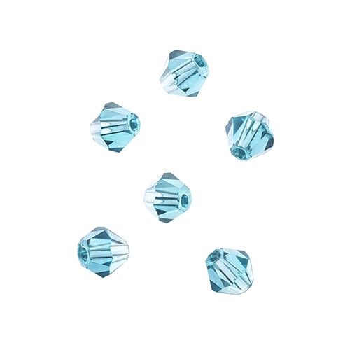 Bicone 2Strand 7in (apx96pcs) 4mm Transparent Blue AB