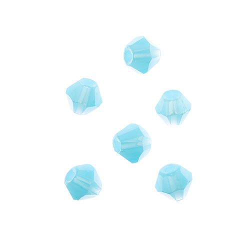 Bicone 2Strand 7in (apx96pcs) 4mm Opaque Blue