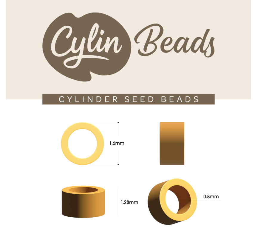Cylin Bead 11/0 approx.23g Hank Glow in Dark - White to Sky