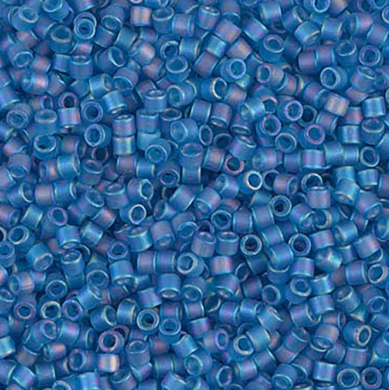 Matte Light Blue AB Miyuki Delica Beads 10/0 (0862V)