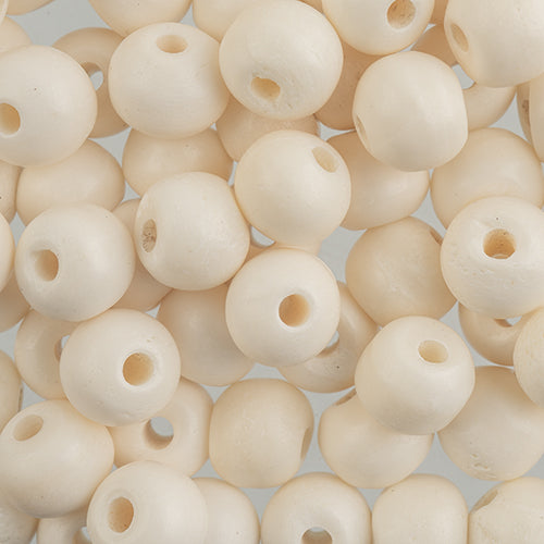 Bone Bead 10mm Round 100pcs White work on bone