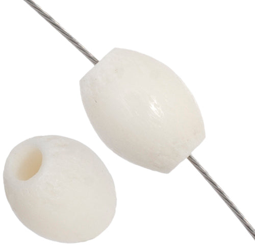 HAIRBONEPIPES OVAL IVORY 0.25" Worked on Bone