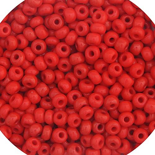 Czech Seed Bead 6/0 Op Light Red