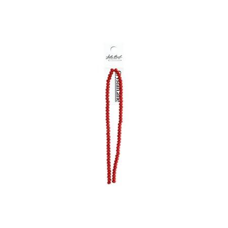 Rondelle 2 Strand 7in (apx78pcs) 4x6mm Opaque Red