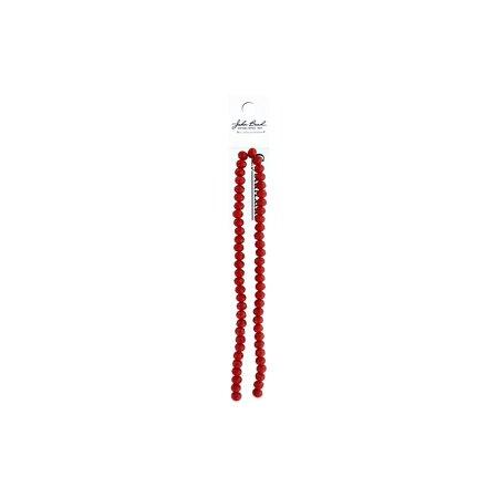 Rondelle 2 Strand 7in (apx58pcs) 6x8mm Opaque Red