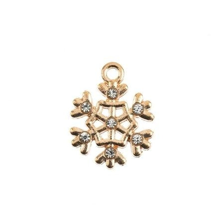 John Bead Sweet & Petite 8-Count Christmas Snowflake Small Charms for Jewelry Bracelets Necklaces Making