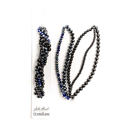 27290100-02 Twisted Bead Strands Black Tulip