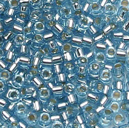 Silver Lined Aqua Miyuki Delica Beads 10/0 (0044V)