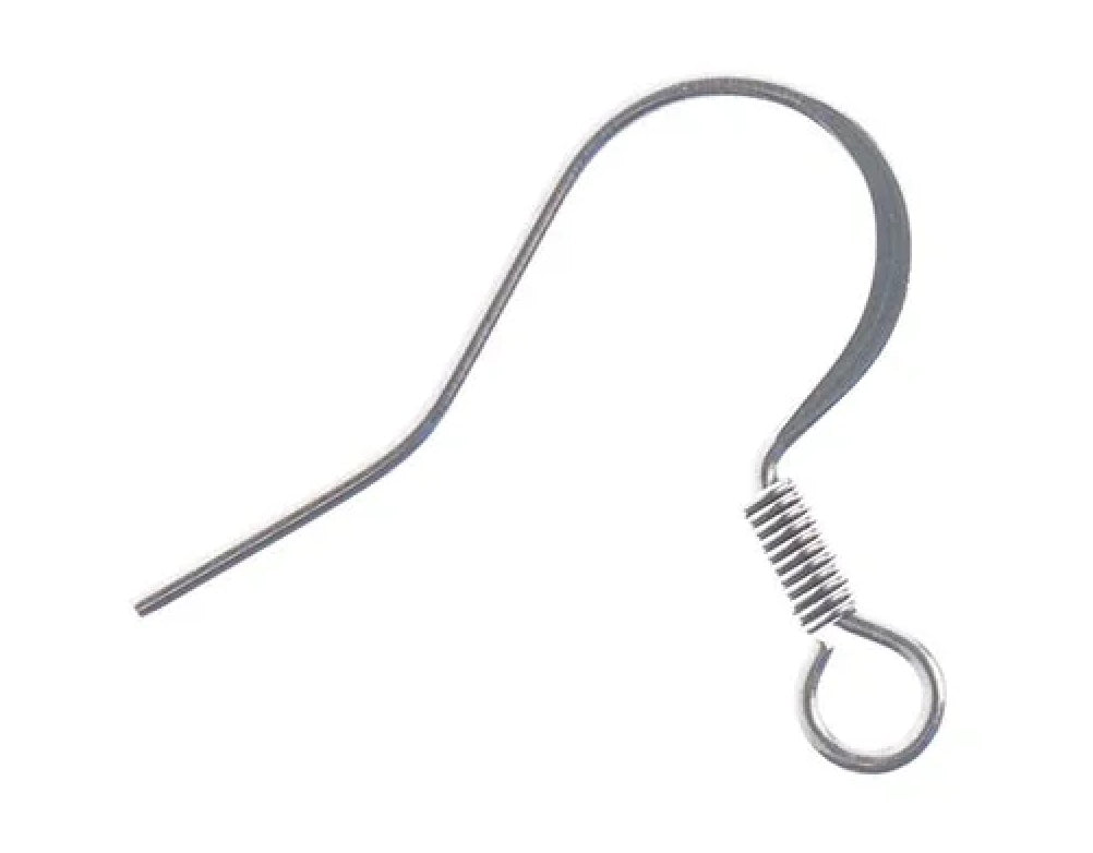 John Bead 20pcs (14mm) Stainless Steel Earring Fish Hook