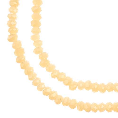 Rondelle 1.5x2.5mm Opaque Cream