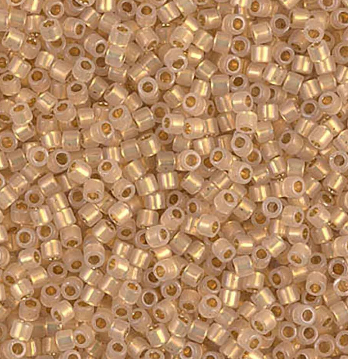 24kt Lined Cream Opal Miyuki Delica Beads 10/0 (0230v) 5.2g