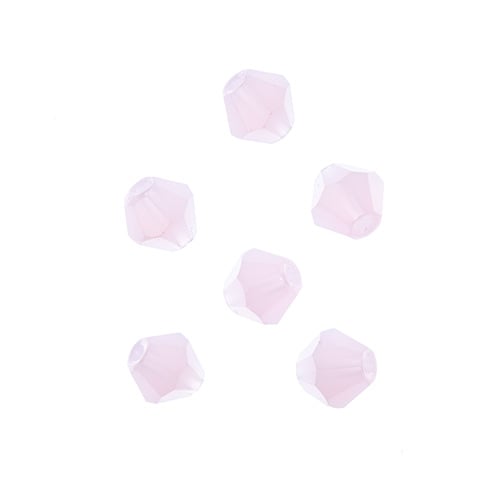 Bicone 2Strand 7in (apx64pcs) 6mm Opaque Pink