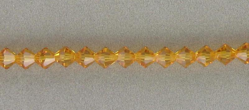 4mm Preciosa Topaz Bicone