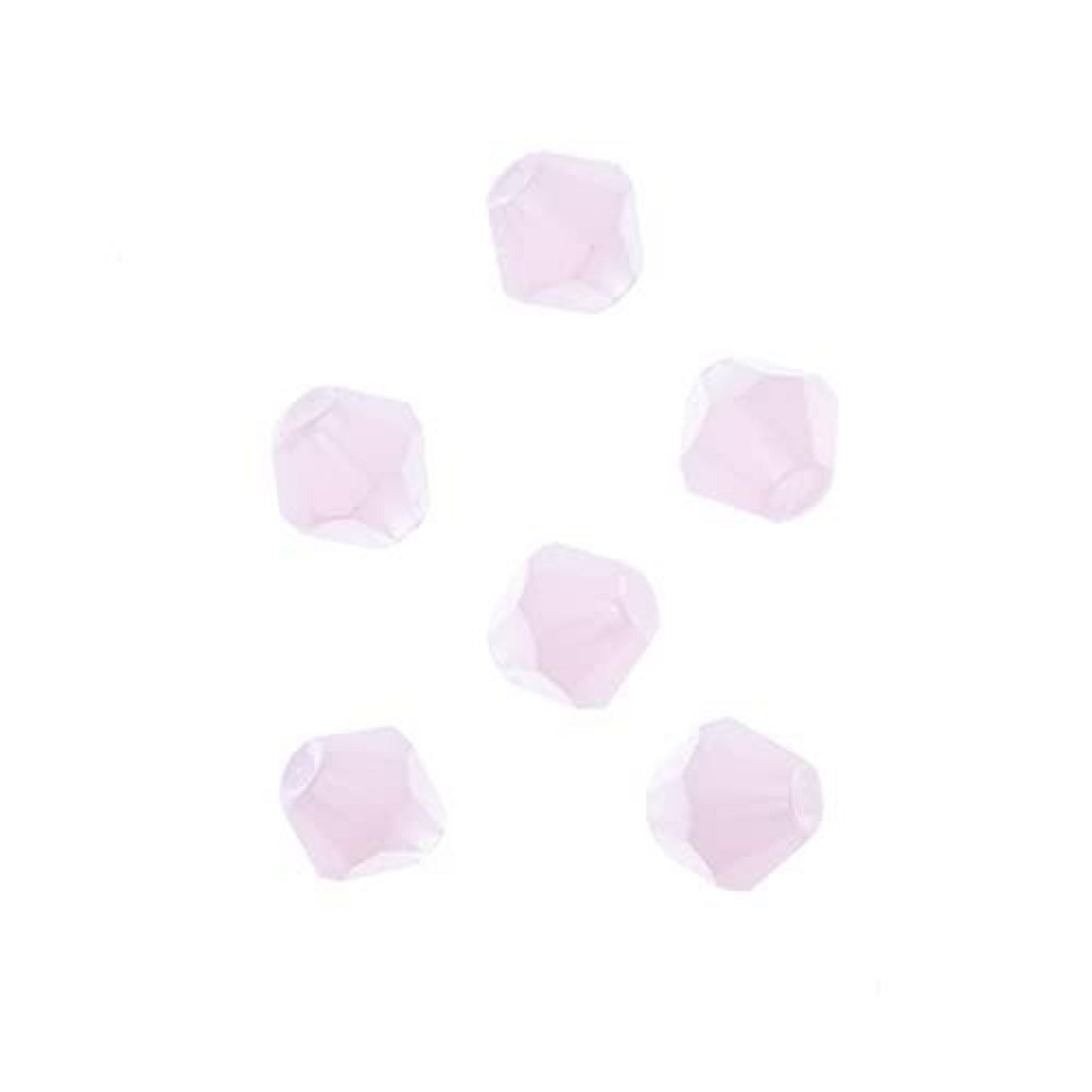 (8mm) Opaque Pink Bicone Crystal Glass (27290111-13)