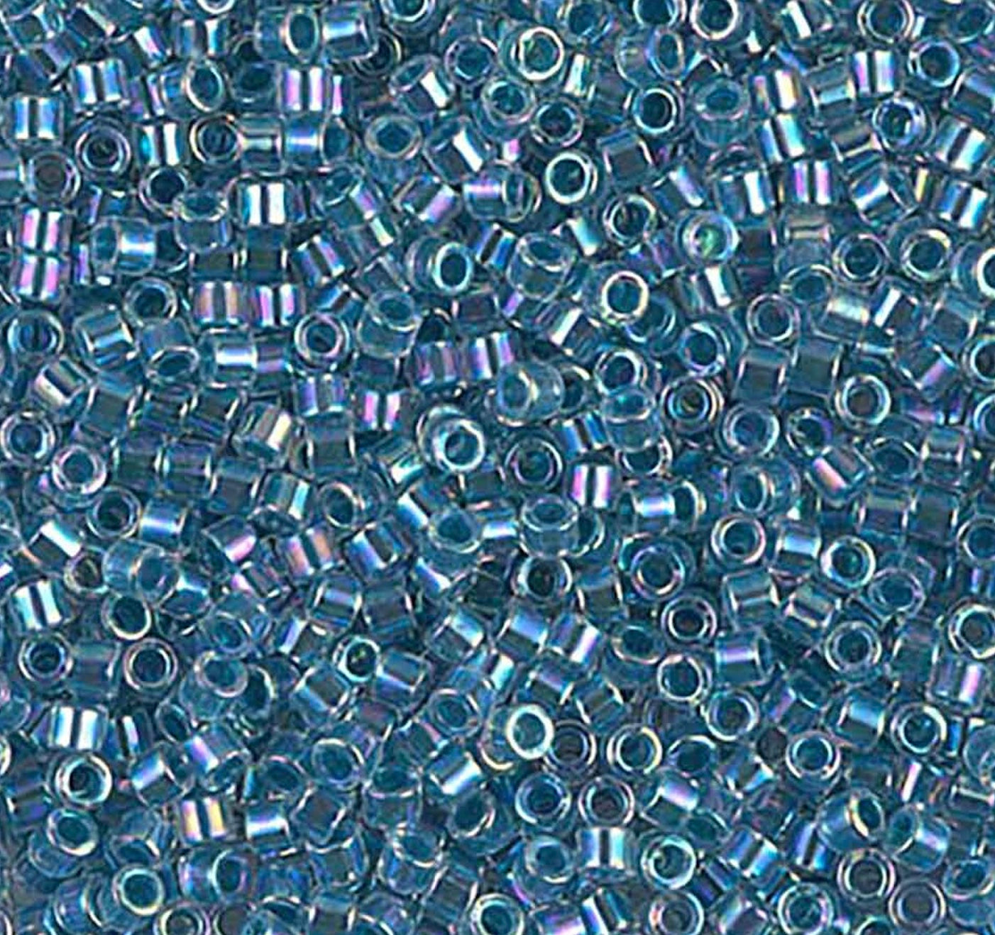Lined Light Blue Ab Miyuki Delica Beads 10/0 (0058V)
