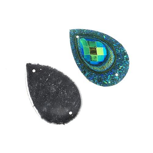 20x30mm Drop Emerald Ab