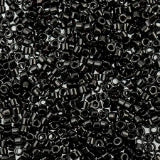 11/0 Round Beads (50g) Opaque Black Glass Bead (0010B)
