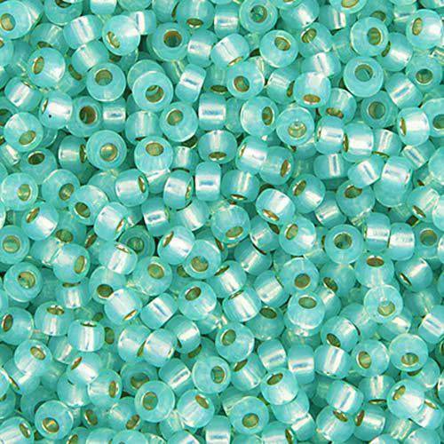11/0 apx.22g AquaGreen S/L Opal Dyed Alabaster (0571V)