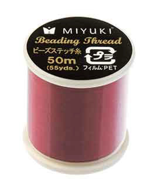Miyuki Nylon Beading Thread B Red (50m) for DIY Jewelry Making