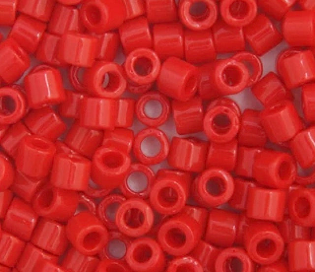Miyuki 10/0 delica vial red op ab 5.2g (0162V)