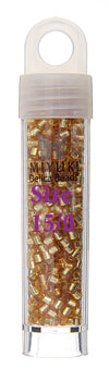 Miyuki 15/0 Delica Seed Beads Rd Silver lined 5.2gms (0042V)