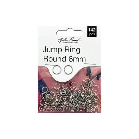 John Bead MHf Jump Ring Rnd 6mm A Slv 142pc