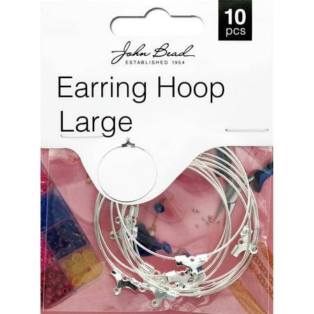Earring Hoop LG 38mm Slv 10pc