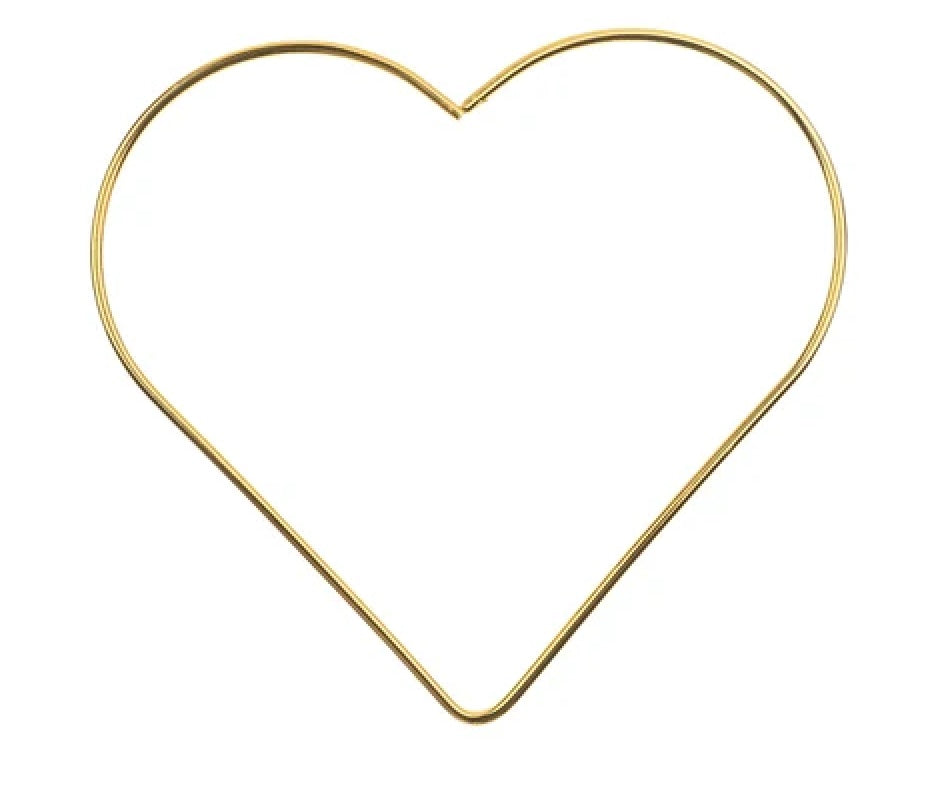 Metal Shapes Heart 1pc 150mm Iron