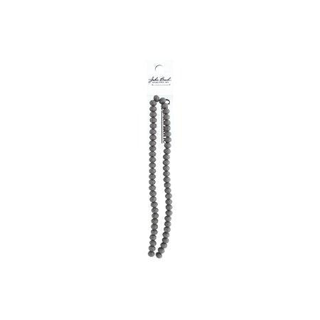 Rondelle 2 Strand 7in (apx58pcs) 6x8mm Opaque Grey