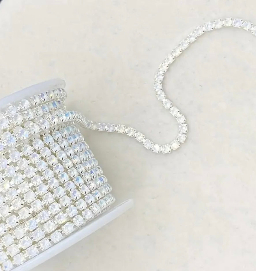 4mm white rhinestone