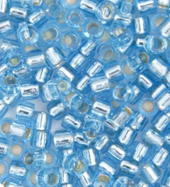 15/0 Delica Rd Aqua Silver Lined 5.2gms (0044V)