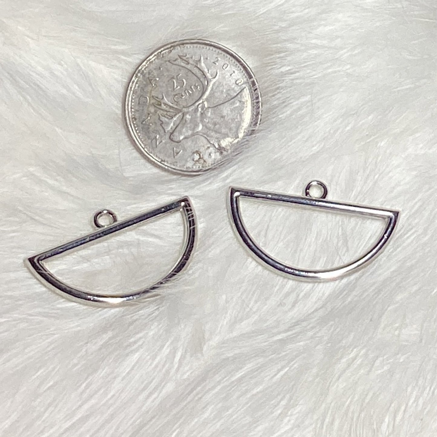 Silver plated half circle