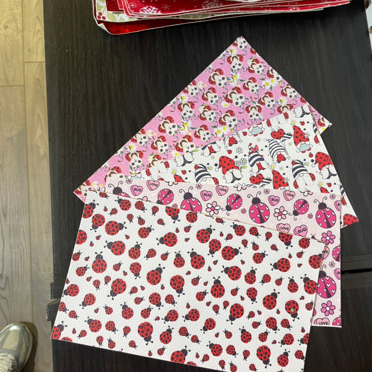 Ladybug faux Leather 5 pack