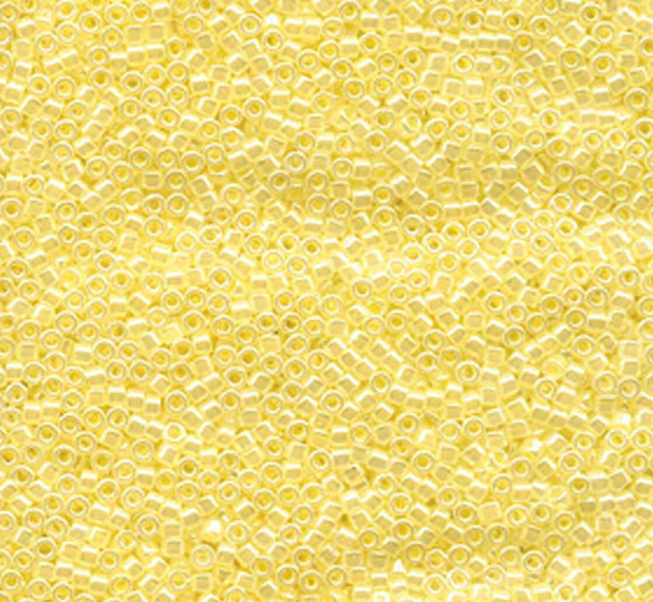 Lined Crystal Pale Yellow Luster Miyuki Delica Beads 10/0 (0232V)