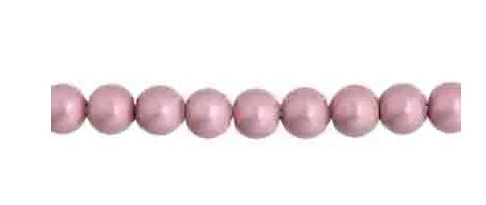 GLASS PEARLIZED BEAD 4mm PINK STRUNG ROUND 1X16"/102-104 PCS