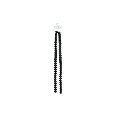 Rondelle 2 Strand 7in (apx58pcs) 6x8mm Opaque Black