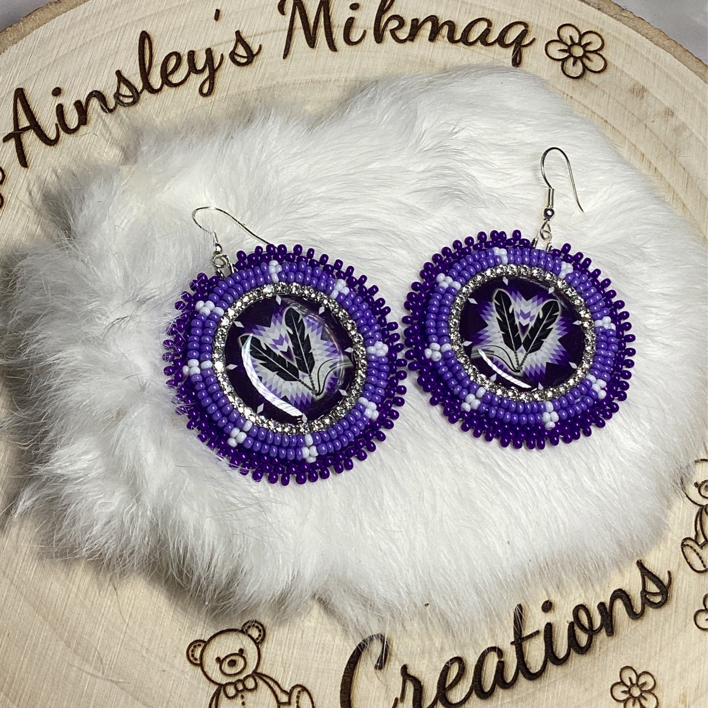 Purple feathers