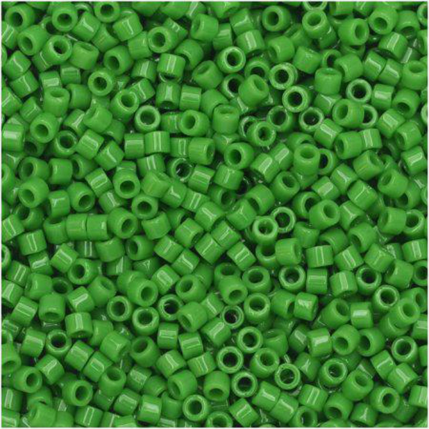 Miyuki Delica 11/0 Opaque Green Pea Green , 7.2 gms
